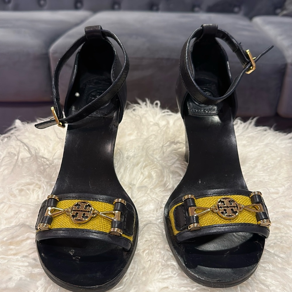 Tory Burch Black Wedge Heels